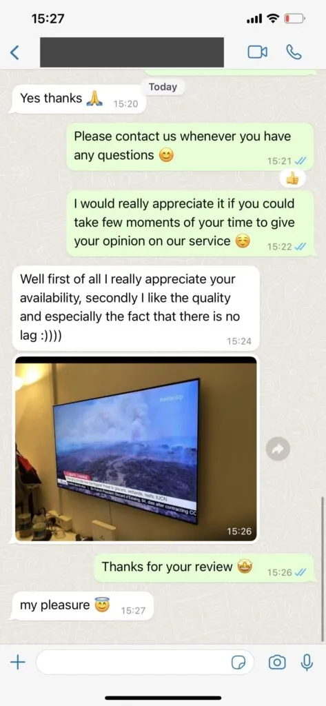 Flash IPTV WhatsApp Instant Activation Proof 2
