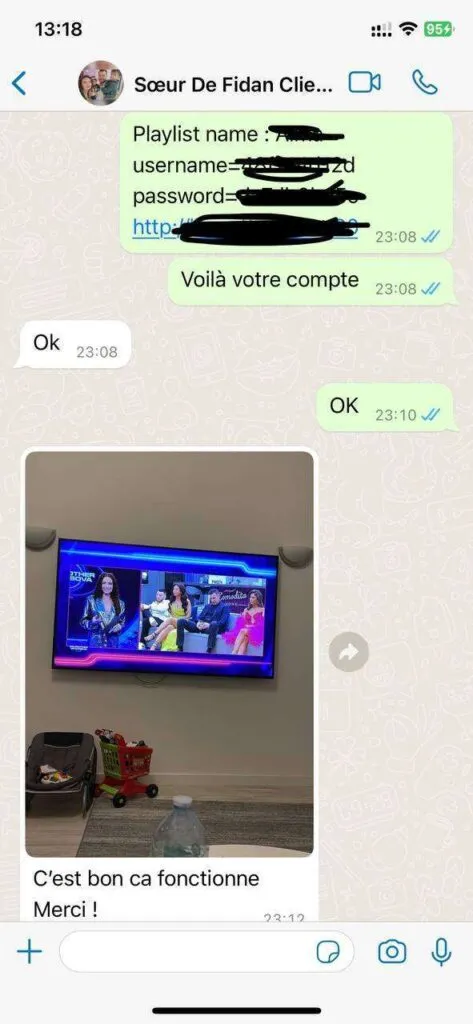 Flash IPTV WhatsApp Account Renewal Proof 6